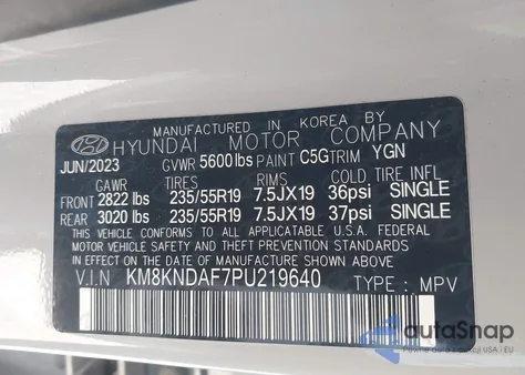 2023 Hyundai Ioniq 5 Sel z USA, uszkodzony, nr VIN KM8KNDAF7PU219640